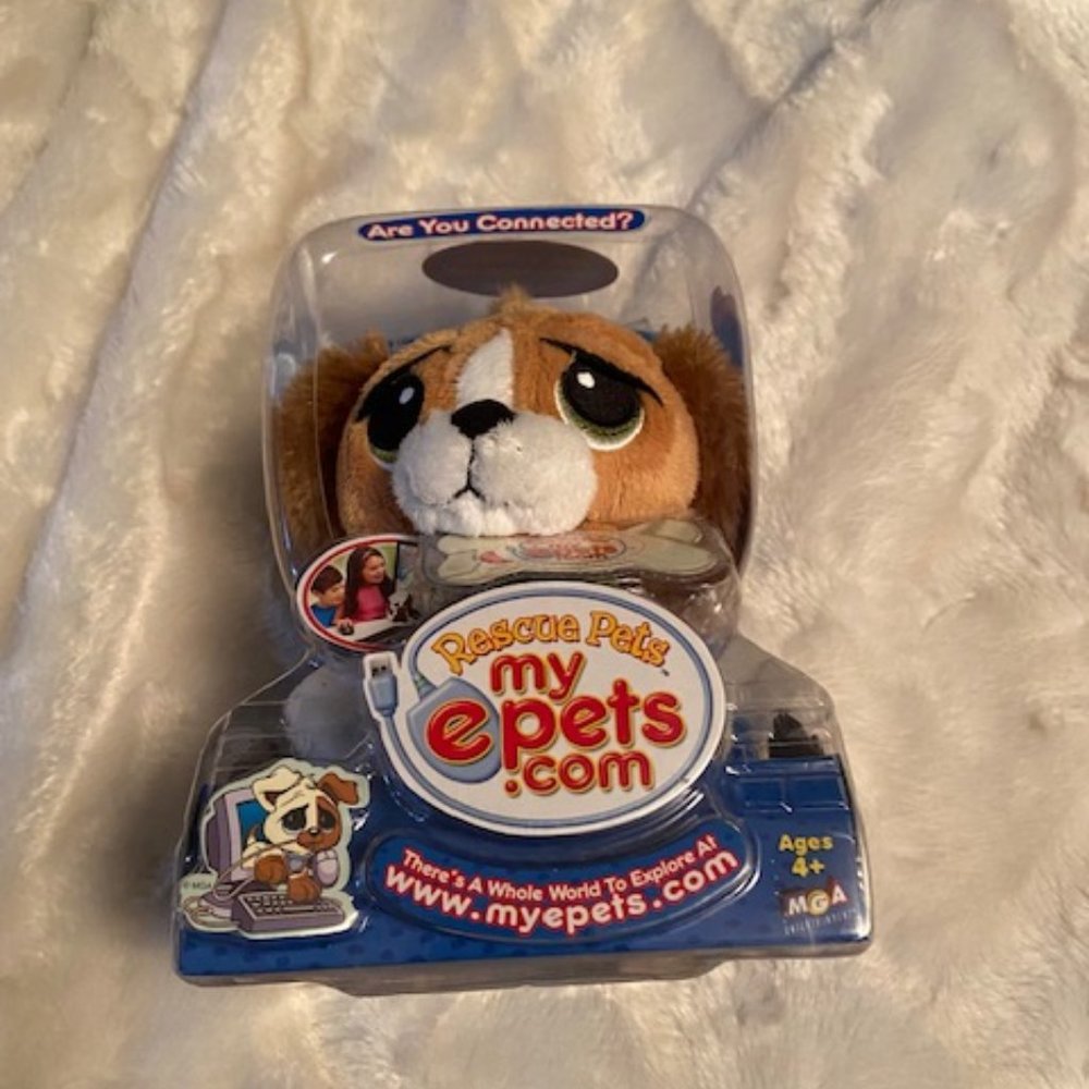 Rescue Pets My epets Brown Puppy Dog Plush Toy Rare Retired Vintage NIB